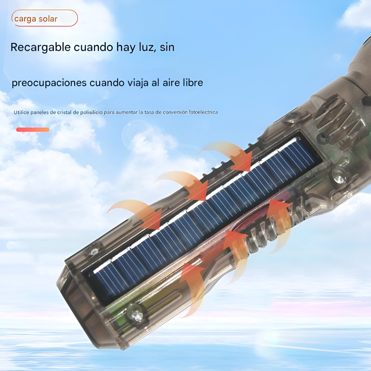 SET SC 2 LINTERNA SOLAR X38 RECARGABLE IMPERMEABLE CAMPING LAU - 3