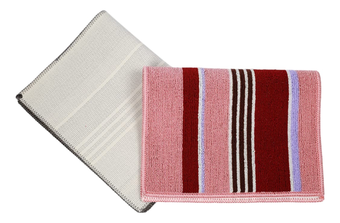 SET 3 ALFOMBRA CONTEMPORÁNEA MODERNA PISO ANTIDESLIZANTE ALGODON JHN 60 X 40 CM - 3