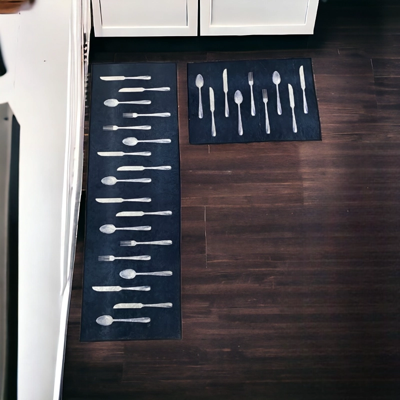 ALFOMBRA CONTEMPORÁNEA MODERNA COCINA 2 PIEZAS ANTIDESLIZANTE ENTRADA BAÑO JHN 60 X 40 CM - 3