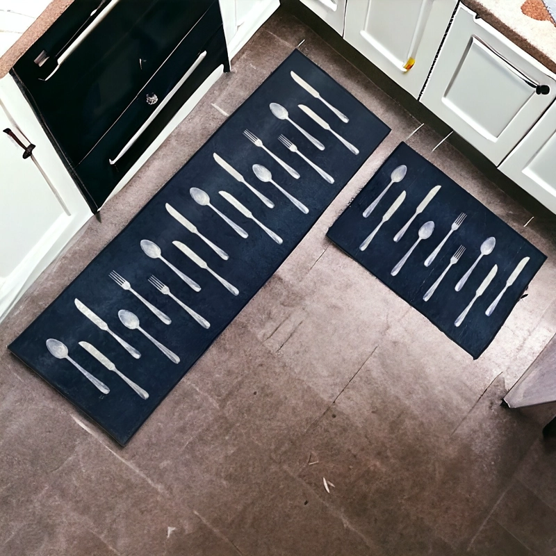 ALFOMBRA CONTEMPORÁNEA MODERNA COCINA 2 PIEZAS ANTIDESLIZANTE ENTRADA BAÑO JHN 60 X 40 CM - 6