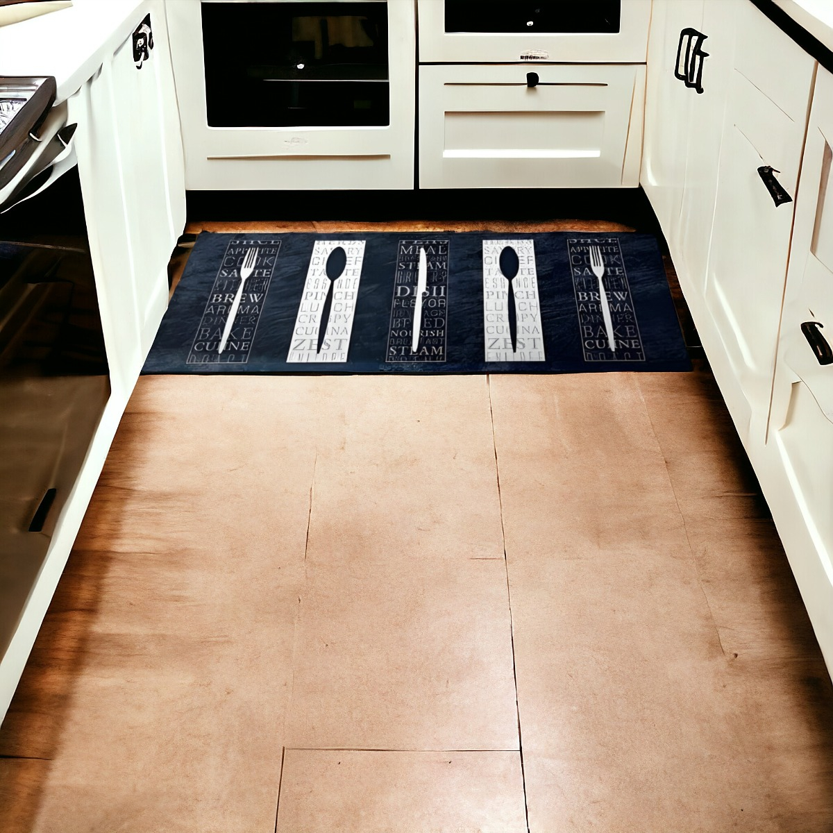 ALFOMBRA CONTEMPORÁNEA MODERNA COCINA 2 PIEZAS ANTIDESLIZANTE PVC ESTAMPADO JHN 60 X 40 CM - 2
