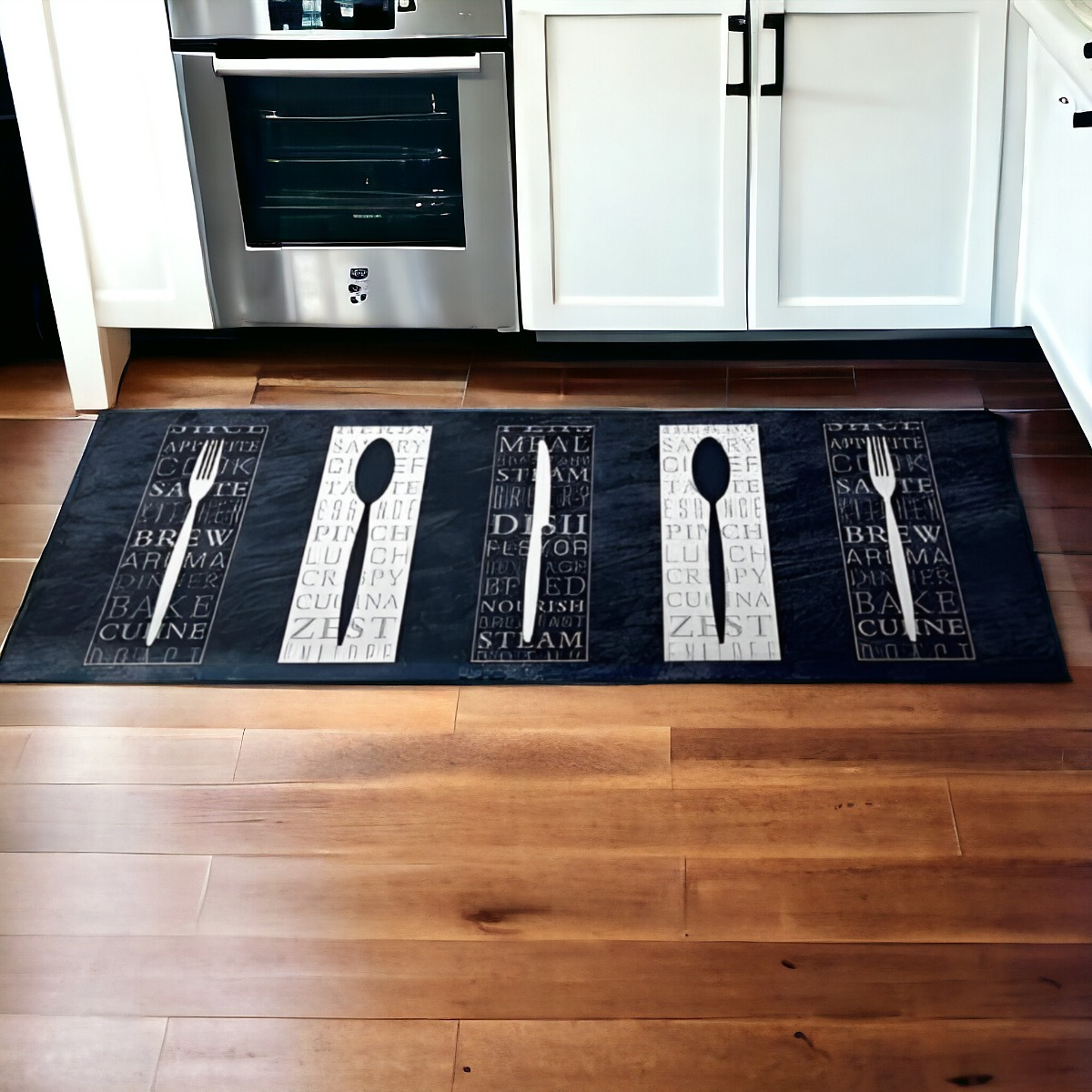 ALFOMBRA CONTEMPORÁNEA MODERNA COCINA 2 PIEZAS ANTIDESLIZANTE PVC ESTAMPADO JHN 60 X 40 CM - 10