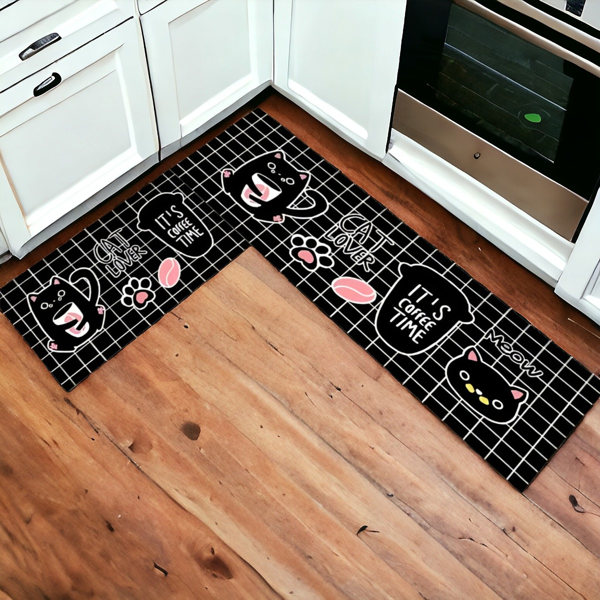 ALFOMBRA CONTEMPORÁNEA MODERNA PISO COCINA ANTIDESLIZANTE DECORATIVA 2 PIEZAS JHN 60 X 40 CM - 7