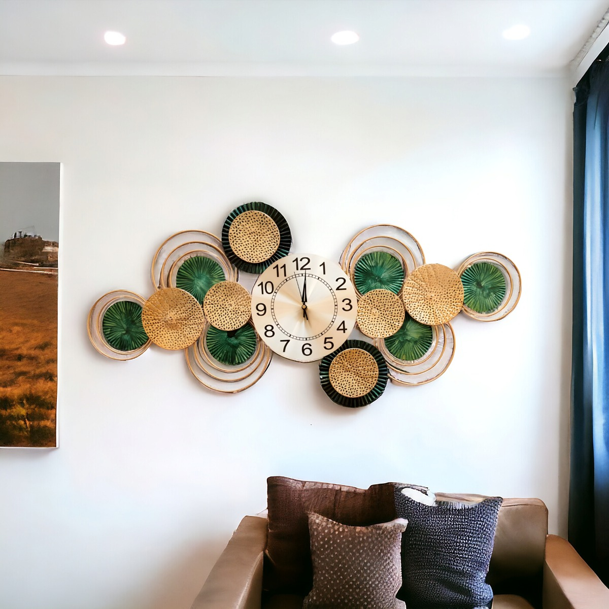 RELOJ PARED MODERNO SILENCIOSO DECORATIVO GRANDE JHN