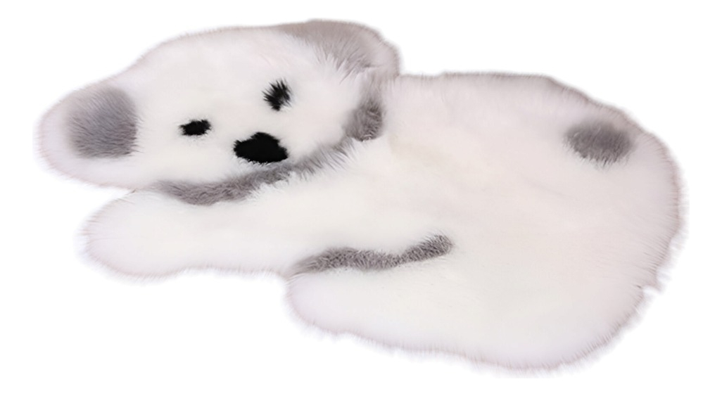 ALFOMBRA CONTEMPORÁNEA MODERNA KOALA ANTIDESLIZANTE BLANCO GRIS JHN 60 X 90 CM - 1