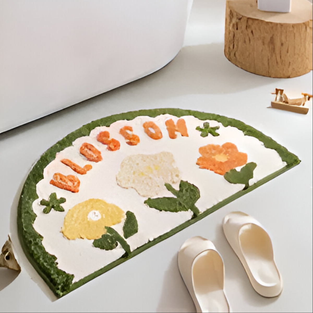 SET DE 2 ALFOMBRA BAÑO ANTIDESLIZANTE ABSORBENTE JHN - 5