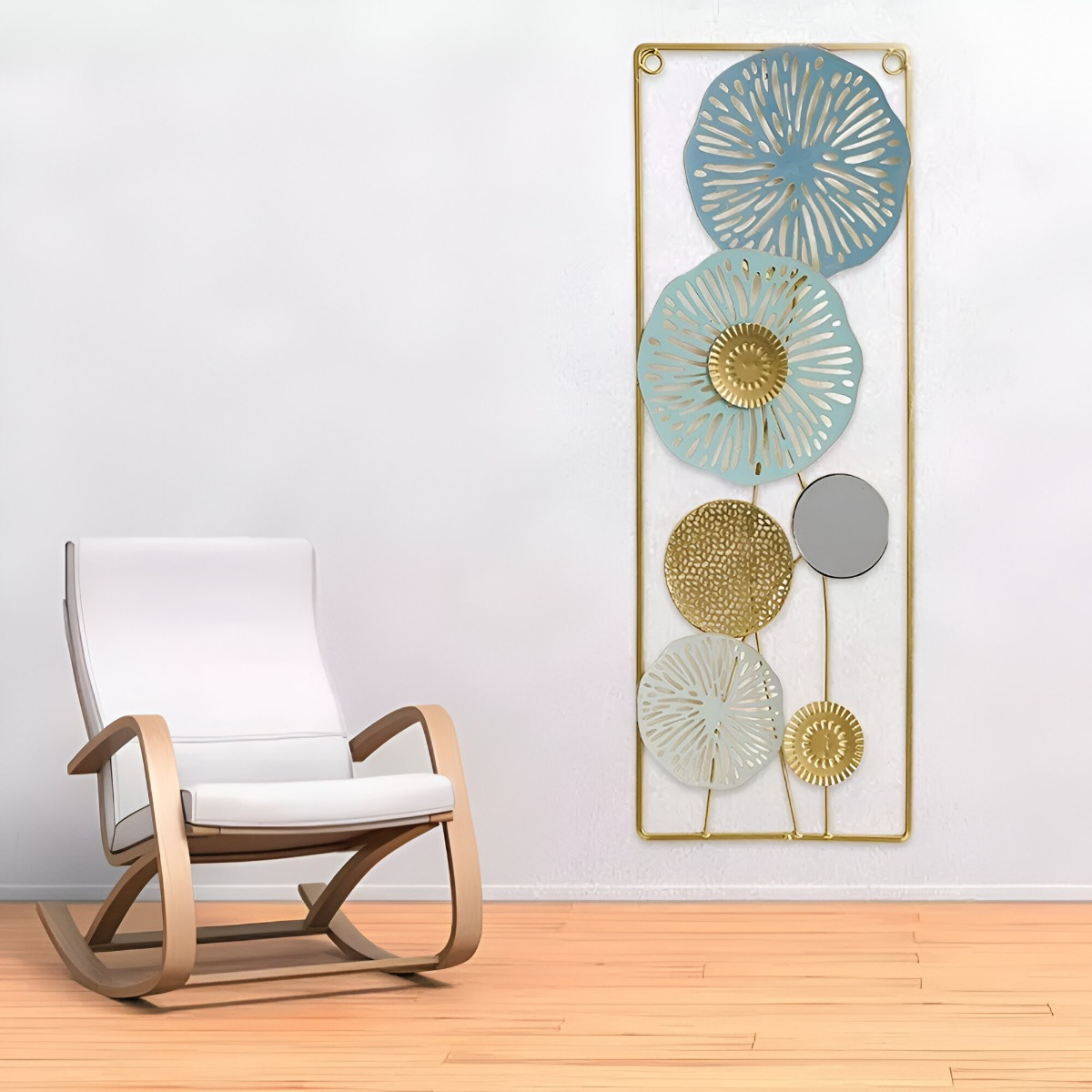 DECORACIÓN ESPEJO PARED METAL LIGERO MODERNO ELEGANTE JHN - 10