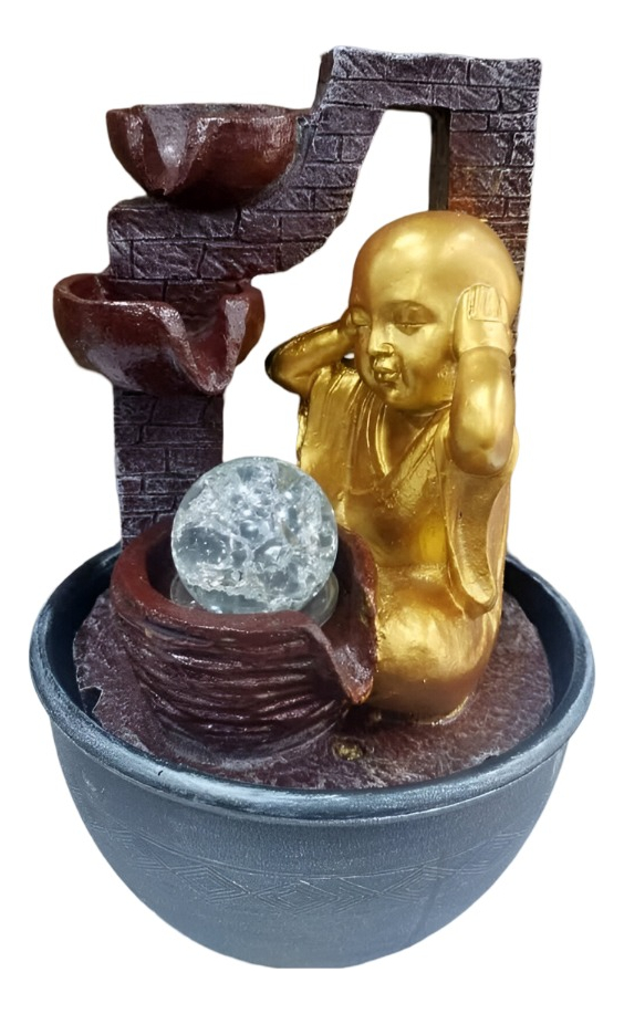 FUENTE AGUA MONJE PEQUEÑO ZEN ADORNOS DECORATIVA JHN - 3