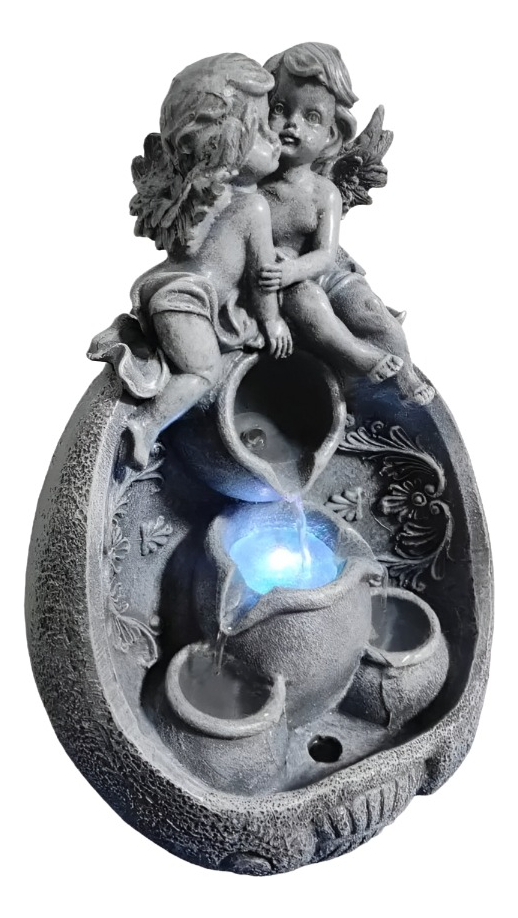 FUENTE AGUA ANGELES CON LUZ LED DECORATIVA JHN - 3