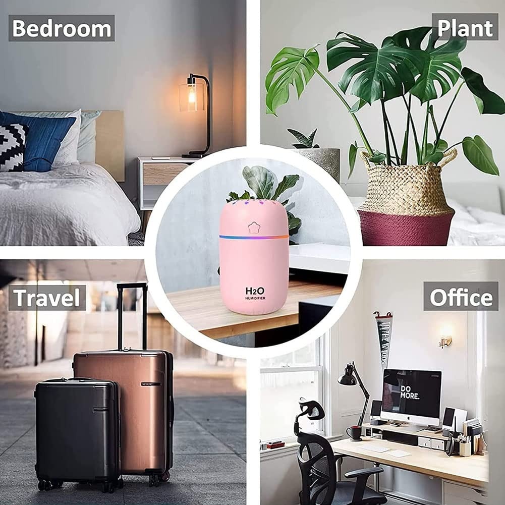 SET 2 HUMIDIFICADORES MINI AEROSOL PORTATIL RECARGABLE LAU - 8
