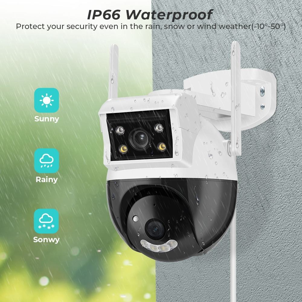 CAMARA SEGURIDAD FIVEONE DOBLE LENTE WIFI HOGAR INTERIOR LAU - 4