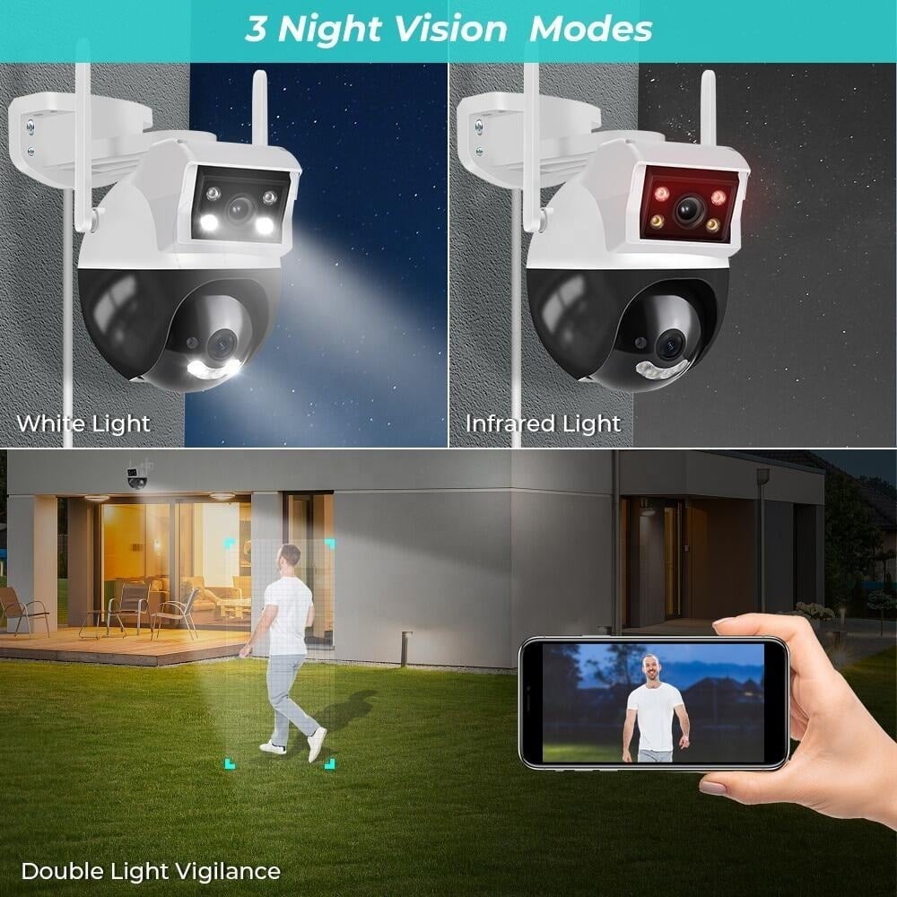 CAMARA SEGURIDAD FIVEONE DOBLE LENTE WIFI HOGAR INTERIOR LAU - 5