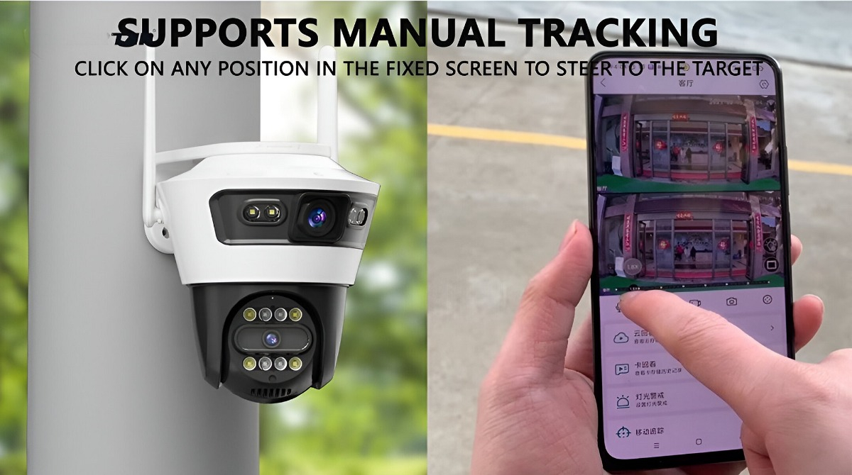 CAMARA SEGURIDAD EXTERIOR DOBLE LENTE INFRARROJOS LAU - 7