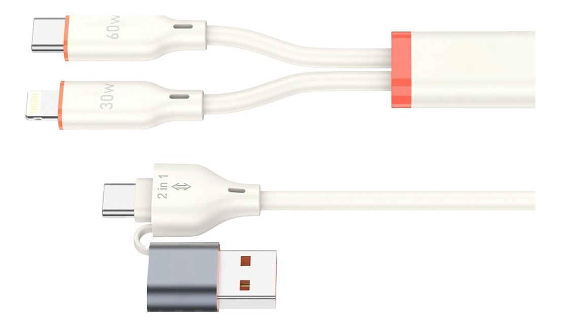 CABLE DATOS MULTIFUNCIONAL 4EN1 CARGA TELEFONOS DATOS LAU - 8