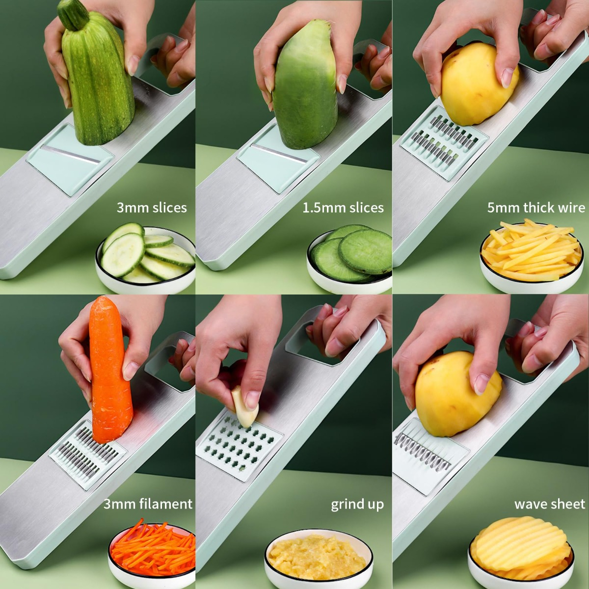 SET 2 CORTADORA PICADOR VEGETALES UTENSILIO COCINA HOGAR LAU - 4