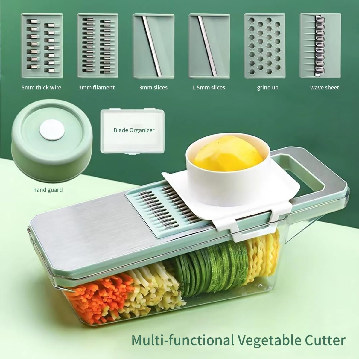 SET 2 CORTADORA PICADOR VEGETALES UTENSILIO COCINA HOGAR LAU - 6