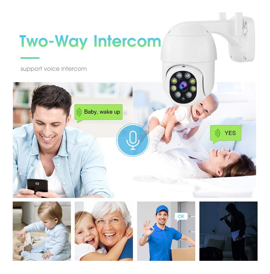 CAMARA SEGURIDAD HD INALAMBRICA AUDIO OFICINA HOGAR LAU - 7