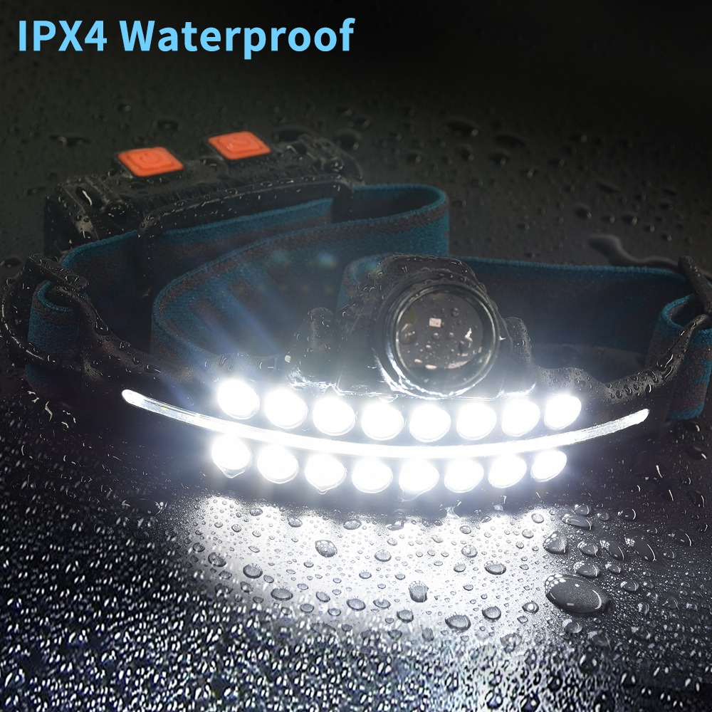 LINTERNA FRONTAL HEADLIGHT RECARGABLE USB CAMPING LAU - 8
