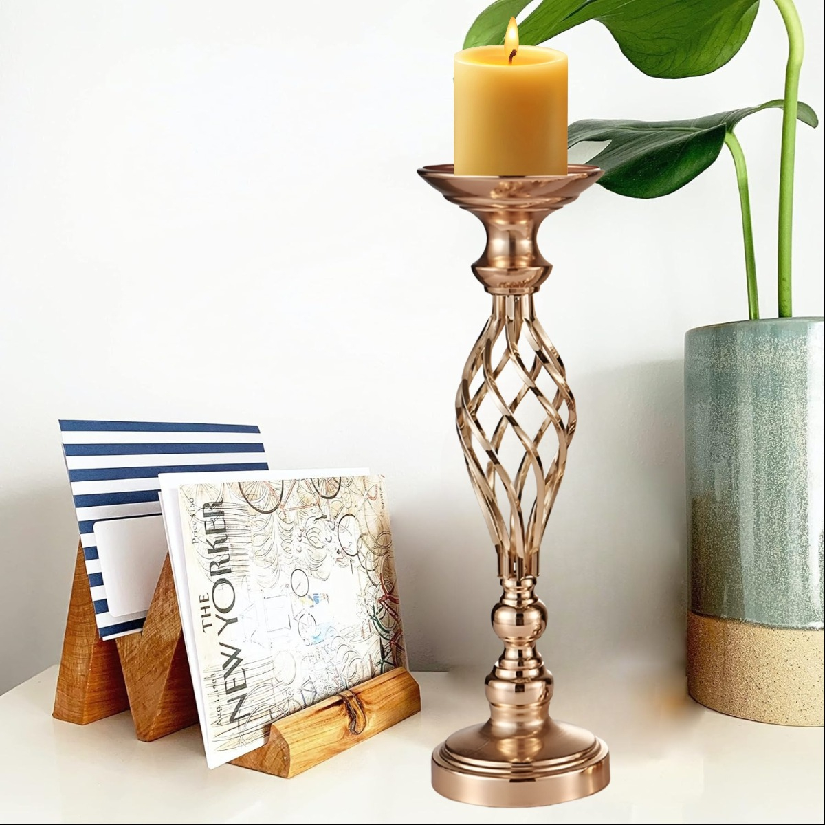 PORTAVELAS CENTRO MESA CANDELABRO DECORACIÓN 43CM JHN - 3