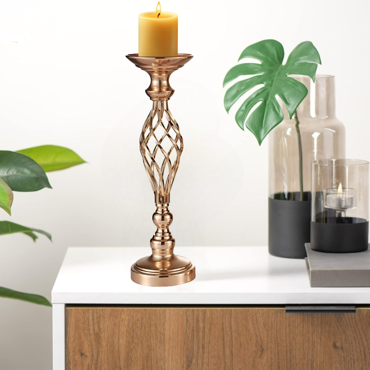 PORTAVELAS CENTRO MESA CANDELABRO DECORACIÓN 43CM JHN - 6