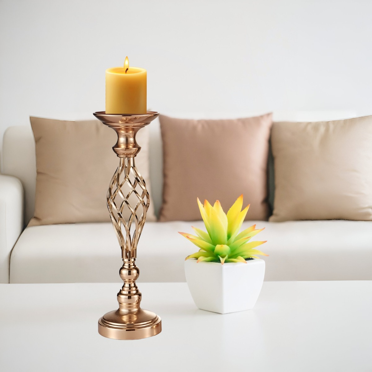 PORTAVELAS CENTRO MESA CANDELABRO DECORACIÓN 43CM JHN - 7