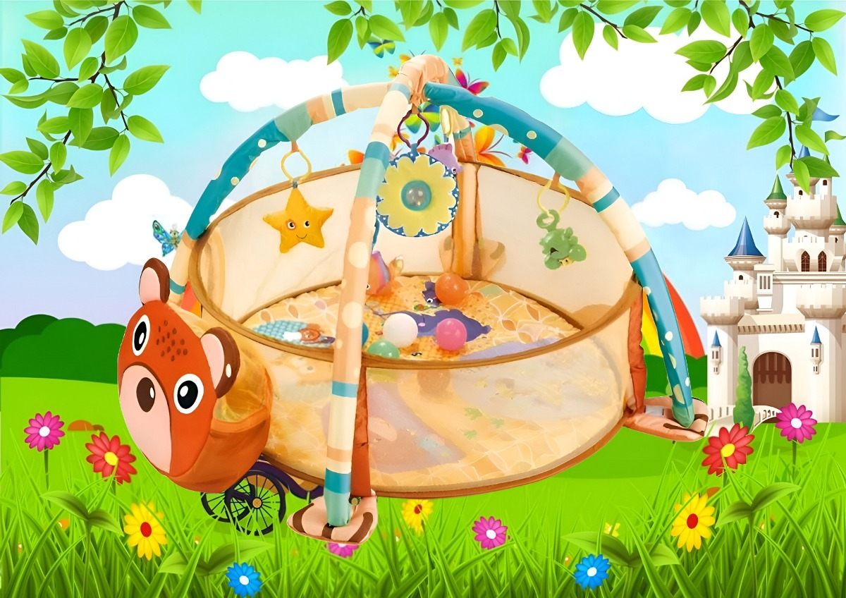 GIMNASIO PISCINA PELOTAS MULTICOLOR BEBÉ INFANTIL ESTIMULACIÓN JHN - 10