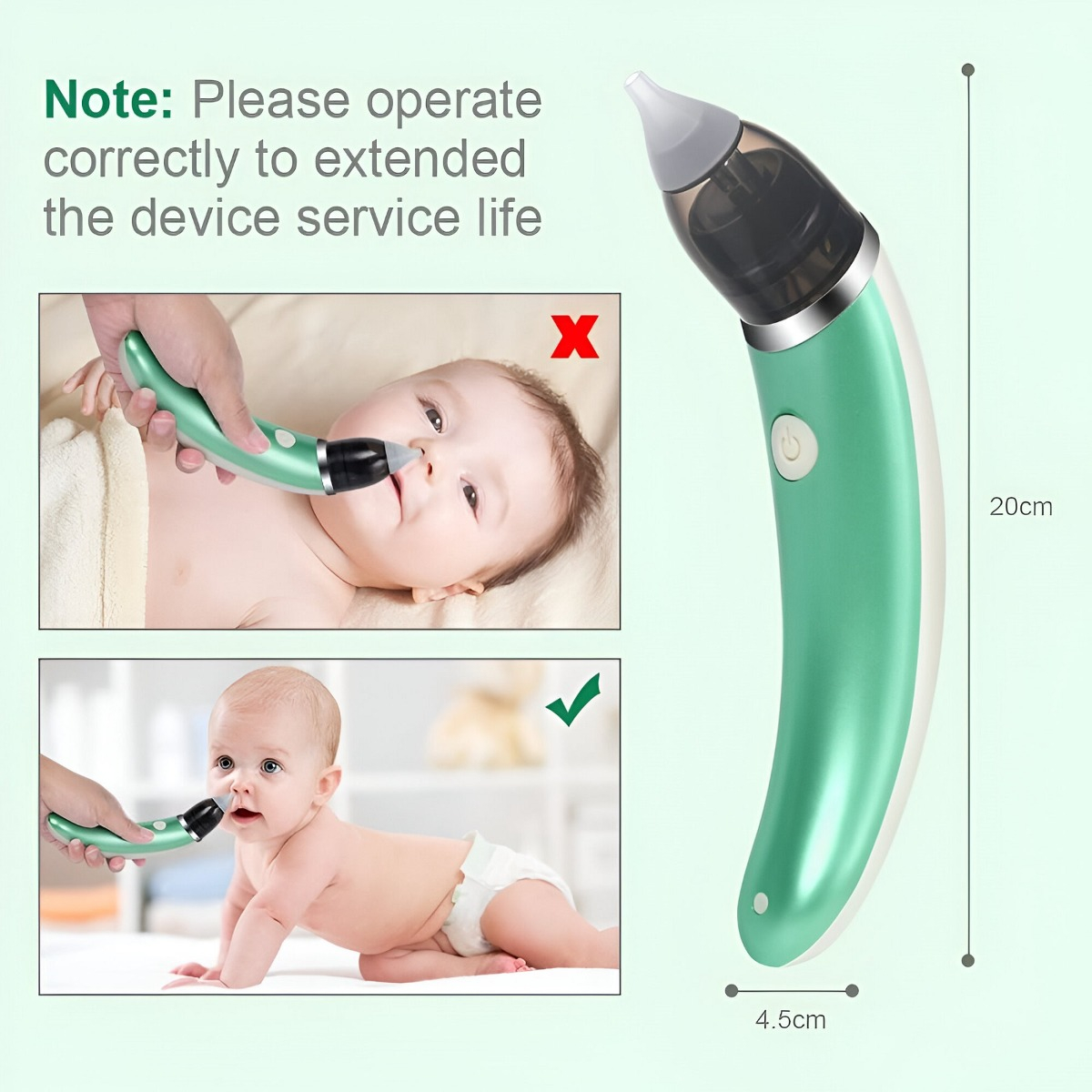 ASPIRADOR NASAL RECARGABLE BEBÉ LECHÓN LIMPIADOR JHN - 4