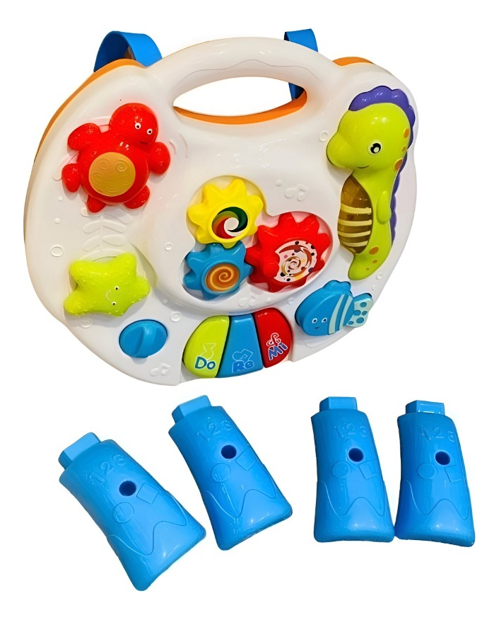 JUGUETE DIDÁCTICO MESA APRENDIZAJE MUSICAL 2 EN 1 NIÑOS JHN MULTICOLOR - 3