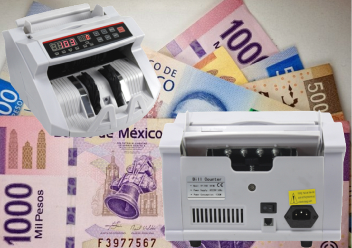 MÁQUINA CONTADORA ZVE BILLETES CONTEO PANTALLA LCD LAU - 4