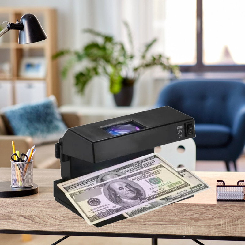 DETECTOR ZVE PROBADOR BILLETES FALSOS LUZ ULTRAVIOLETA UV LAU - 5