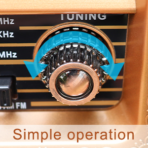 PARLANTE RADIO AM FM BLUETOOTH VINTAGE USB RECARGABLE LAU - 7