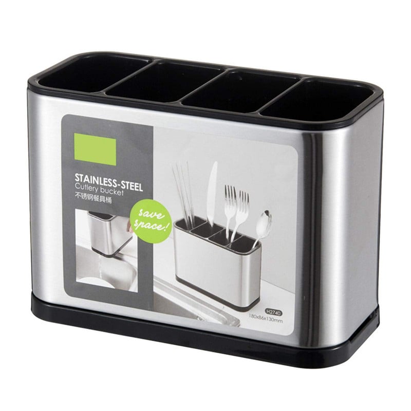 SET 2 ORGANIZADOR CUBIERTOS ESCURRIDOR UTENSILIOS COCINA LAU - 1
