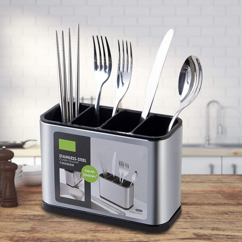 SET 2 ORGANIZADOR CUBIERTOS ESCURRIDOR UTENSILIOS COCINA LAU - 3