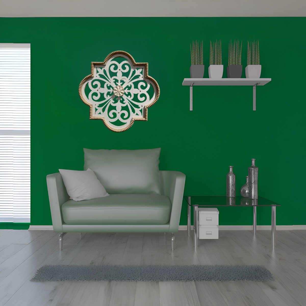 DECORACIÓN PARED FLORES HUECAS ESCULTURA VINTAGE JHN - 8