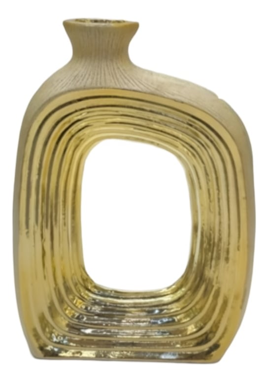 FLORERO ARTE DORADO HUECO DECORACIÓN HOGAR ARREGLO JHN - 1
