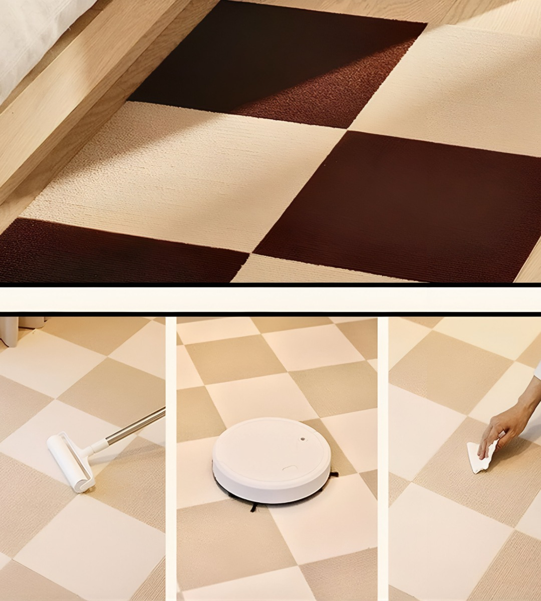 SET DE 10 BALDOSAS ALFOMBRA AUTOADHESIVAS ANTIDESLIZANTE JHN - 9