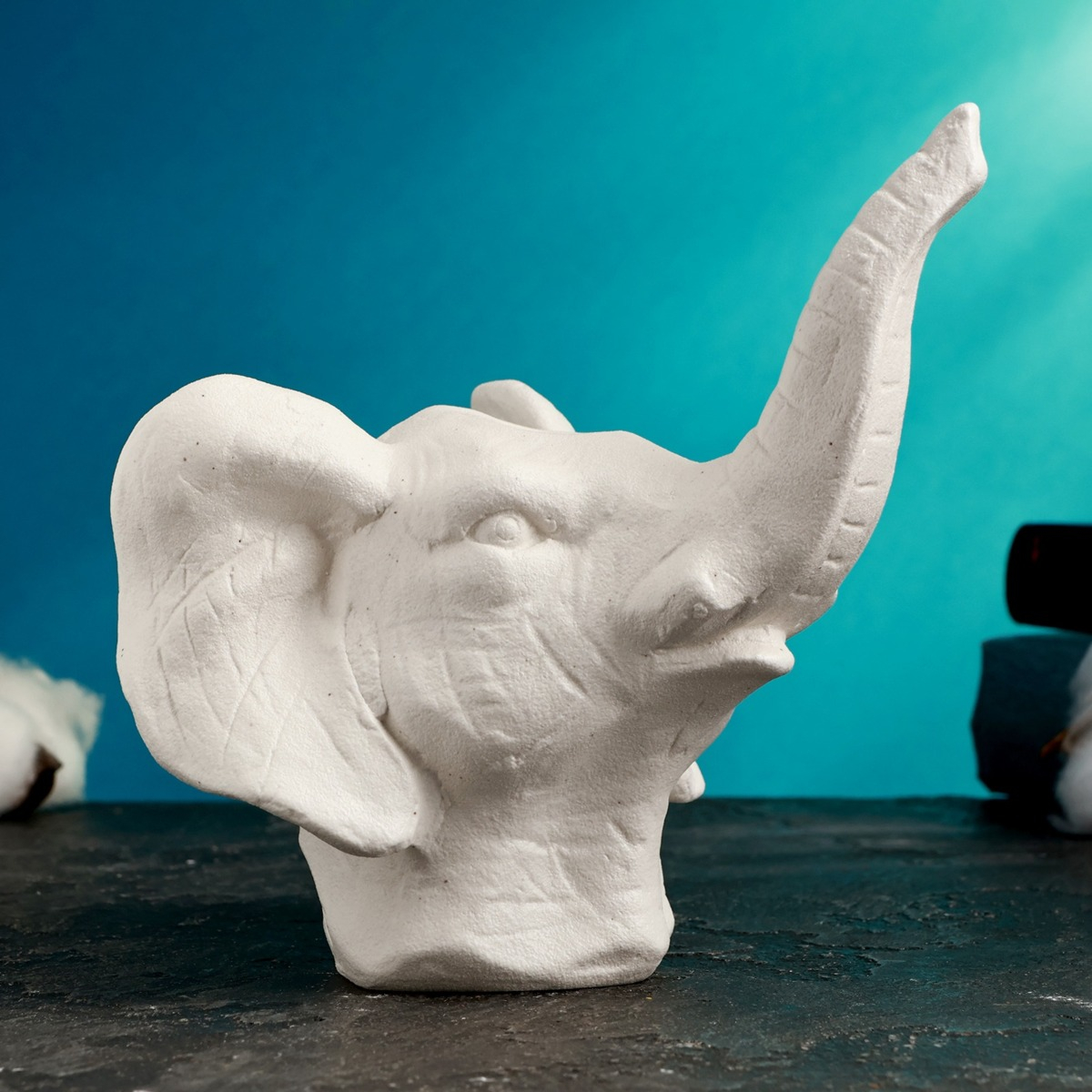 MACETA CERÁMICA ELEFANTE BLANCO DECORACIÓN JHN - 4