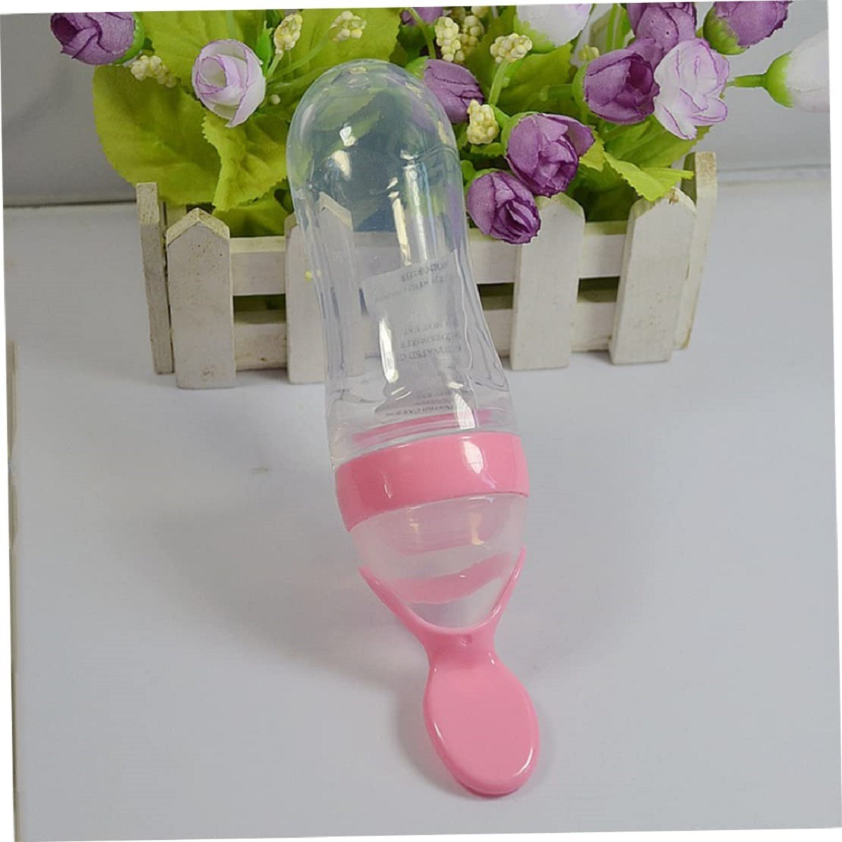 SET 4 MAMADERAS CUCHARA ALIMENTACION BEBE LAU MULTICOLOR SILICONA - 5