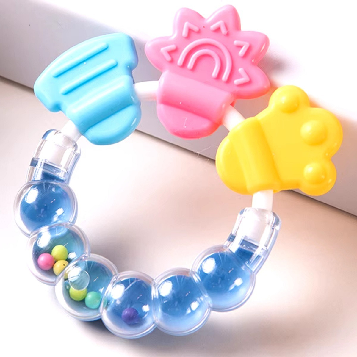 MORDEDOR SET 8 PULSERA SENSORIAL SILICONA BEBÉ LAU - 5