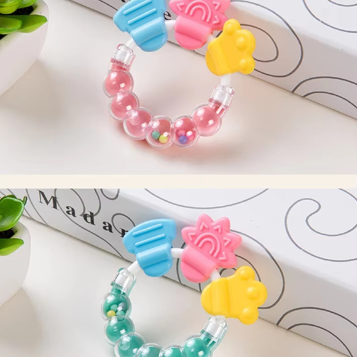 MORDEDOR SET 8 PULSERA SENSORIAL SILICONA BEBÉ LAU - 8