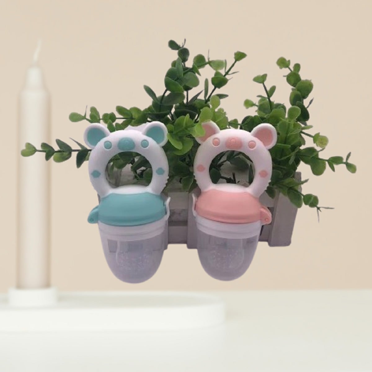 SET 4 CHUPETES ALIMENTADOR COMEDOR FRUTAS BEBE LAU MULTICOLOR SILICONA - 10