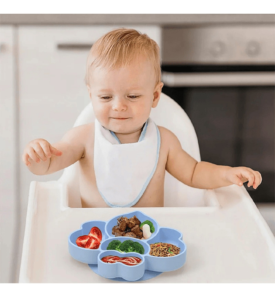SET 2 PLATOS FORMA ABEJA SILICONA NIÑOS ANTIDESLIZANTE LAU - 10