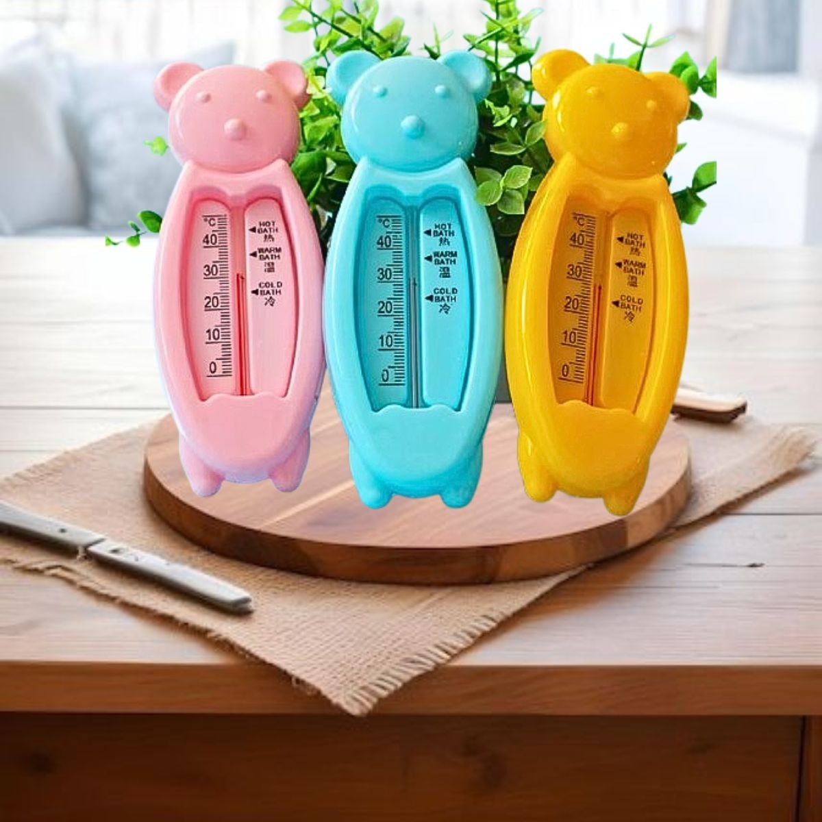 SET 10 TERMOMETROS AGUA DUCHA BAÑO FORMA OSITO BEBES LAU - 2