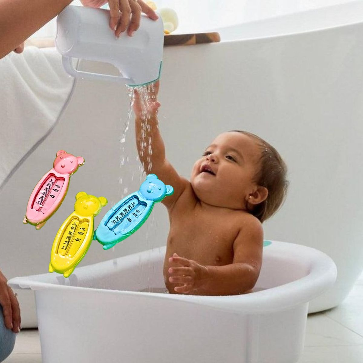 SET 10 TERMOMETROS AGUA DUCHA BAÑO FORMA OSITO BEBES LAU - 9