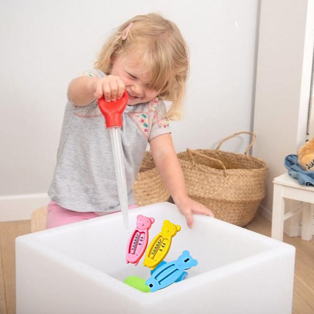 SET 10 TERMOMETROS AGUA DUCHA BAÑO FORMA OSITO BEBES LAU - 10