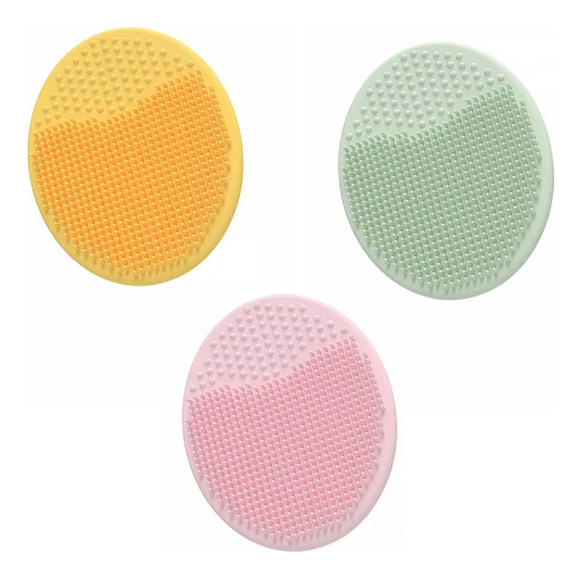 SET 4 CEPILLOS SILICONA CABEZA EXFOLIACION LIMPIEZA BEBE LAU - 3