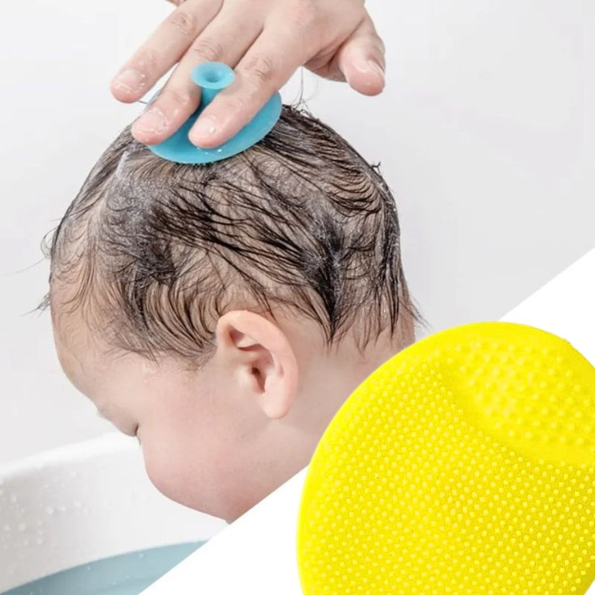 SET 4 CEPILLOS SILICONA CABEZA EXFOLIACION LIMPIEZA BEBE LAU - 10