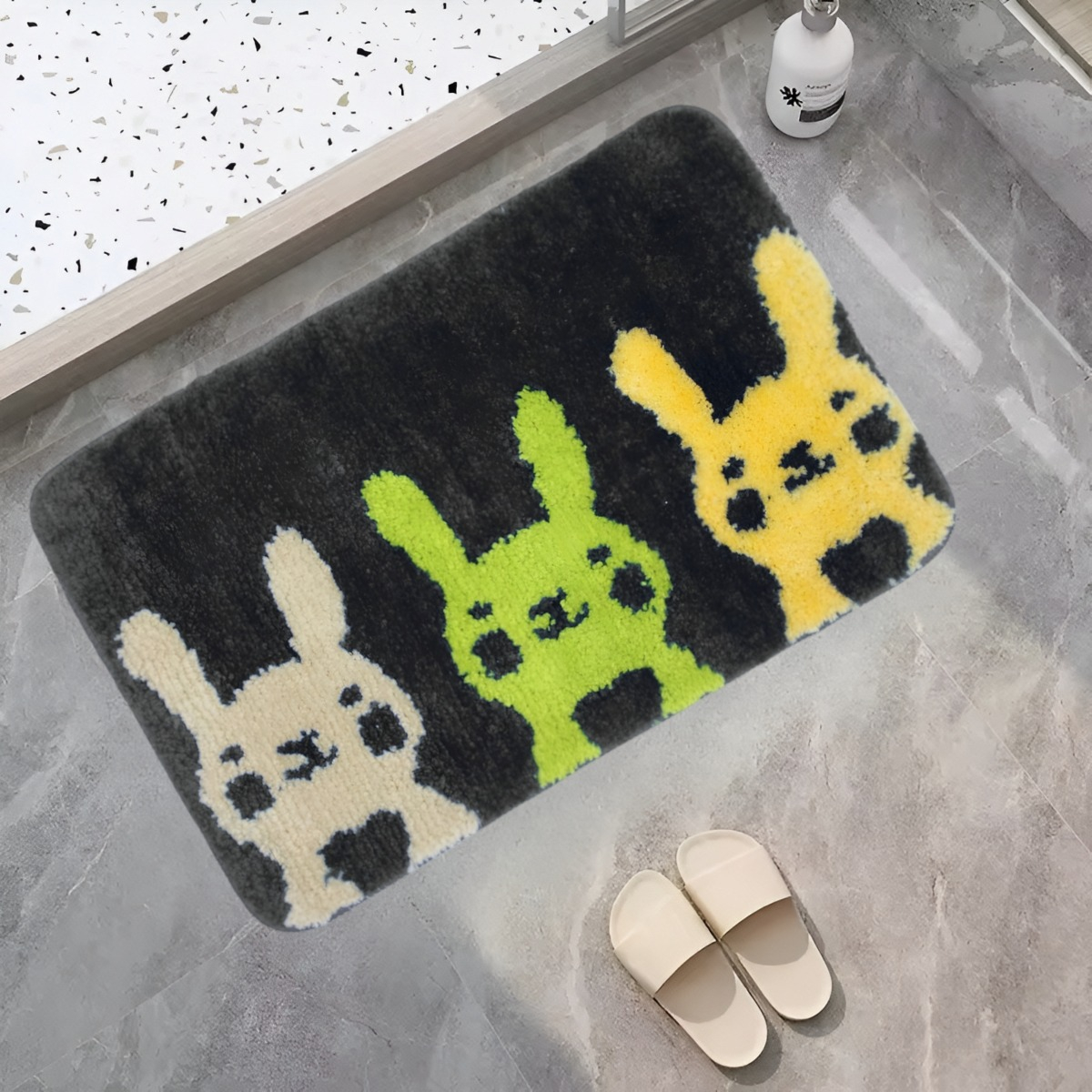 ALFOMBRA BAÑO ABSORBENTE ANTIDESLIZANTE MICROFIBRA JHN - 6