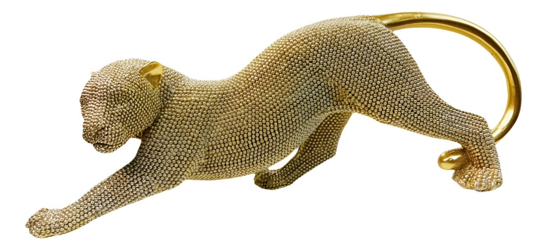 ESTATUA ANIMAL ESCULTURA ARTESANÍA COLECCIONABLE DORADO JHN - 1