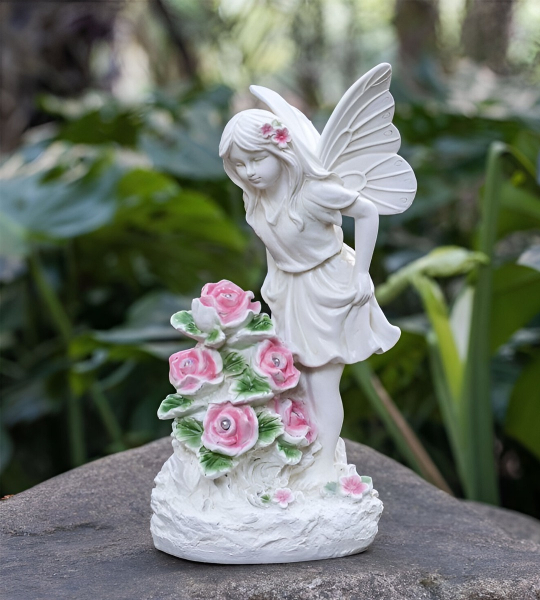 ESTATUA FIGURA ÁNGEL JARDÍN ESCULTURA DECORACIÓN LED JHN - 7